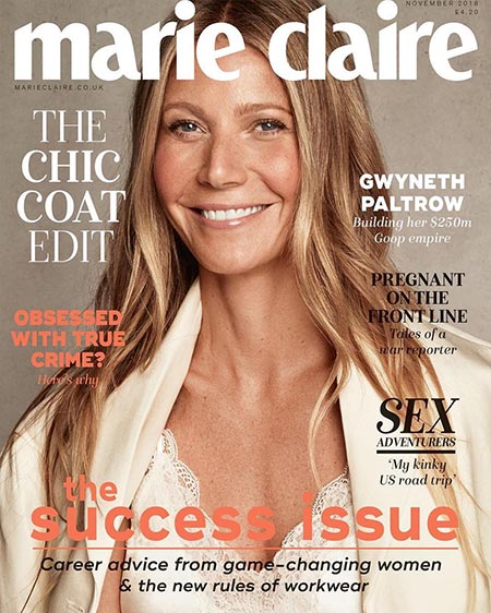 Drift sea glass earrings worn by Gwyneth Paltrow in Marie Claire UK November issue